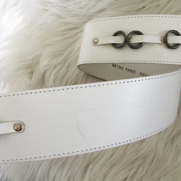 vintage retro paris leather belt main image 5